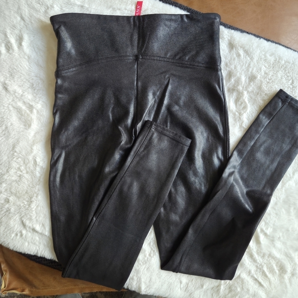 SPANXshape Faux Leather Leggings Size Small - Picture 6 of 7